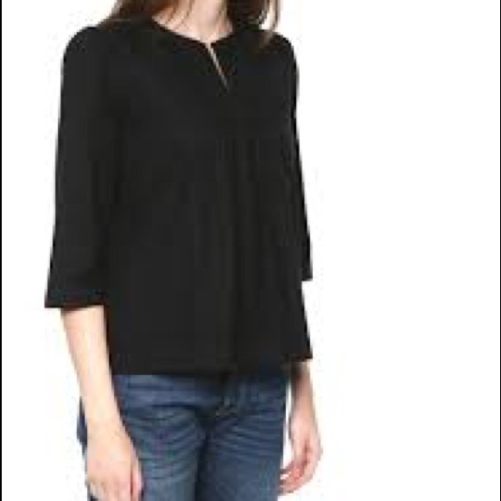 NWT Levi’s: Medium Black Threaded Long Sleeve Blouse - Picture 2 of 7